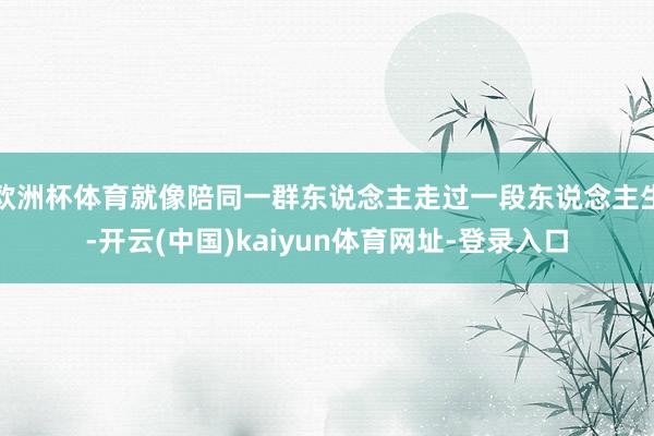 欧洲杯体育就像陪同一群东说念主走过一段东说念主生-开云(中国)kaiyun体育网址-登录入口